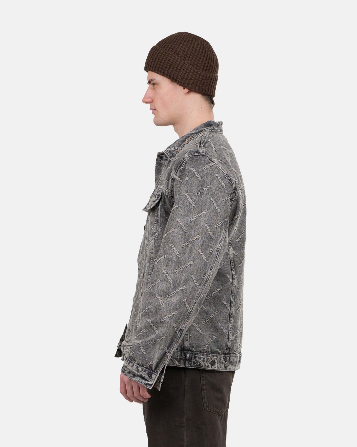 Monogram Denim Jacket Washed Grey | Skagen - clothing.dk